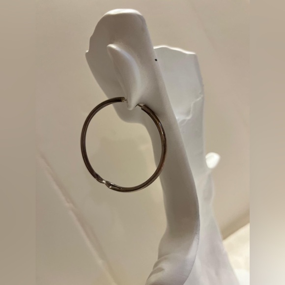 Vintage Silver Hoop Earrings - Picture 5 of 13